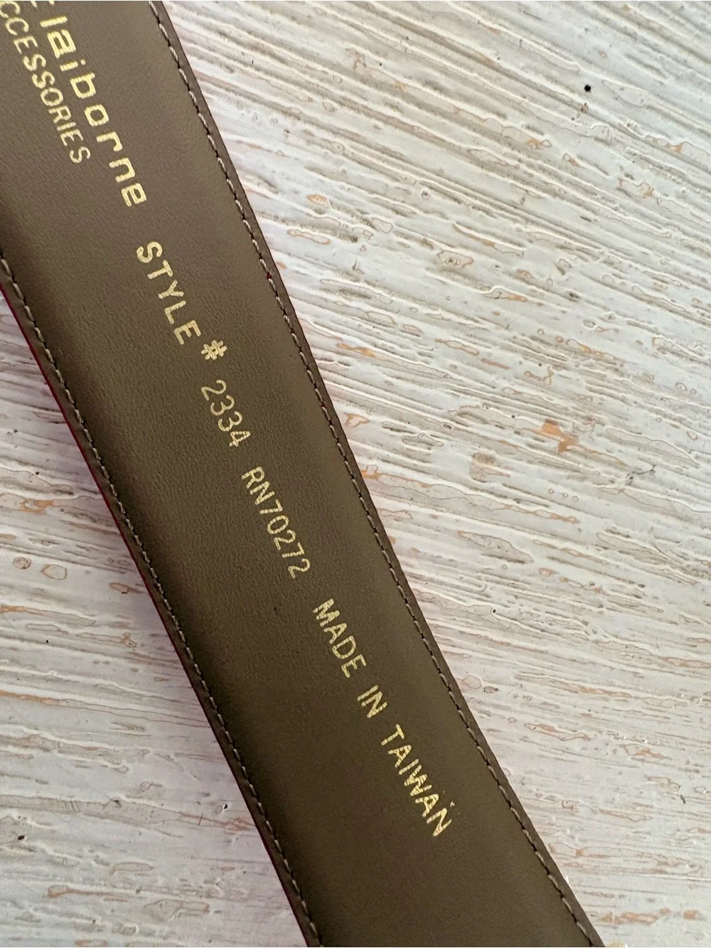 VTG Liz Claiborne Pink Leather Gold Buckle Belt Size M